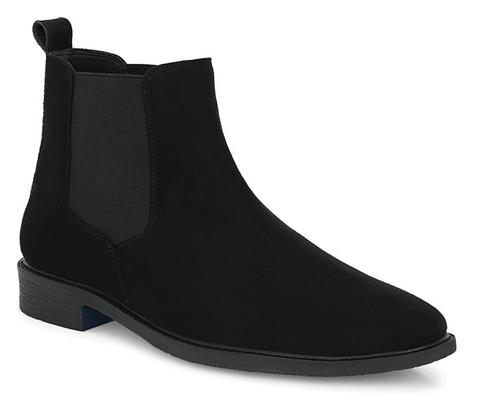 SHOEVALLEY Men's Chelsea Boots | High Ankle Slip On Synthetic Suede