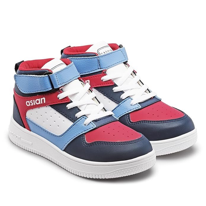 ASIAN Boy's Thunder-12 Kids Casual White Sneaker High-Neck with Lightweight Synthetic Upper Lace-Up Shoes for Kid's & Boy's1